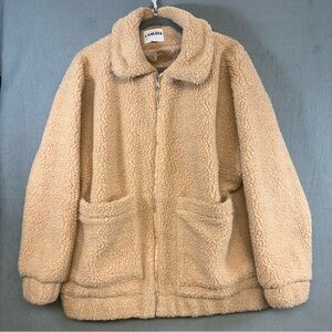 I.AM.GIA Caramel Pixie Teddy Sherpa Coat Tan Beige X-Small